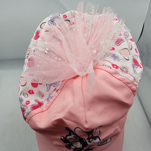 Disney Minnie Mouse Pink Infant Cap With Bow Hearts Casual Cute Outdoors - Picture 6 of 9